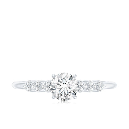 Certified 0.4 Carat Lab Grown Diamond Designer Engagement Ring