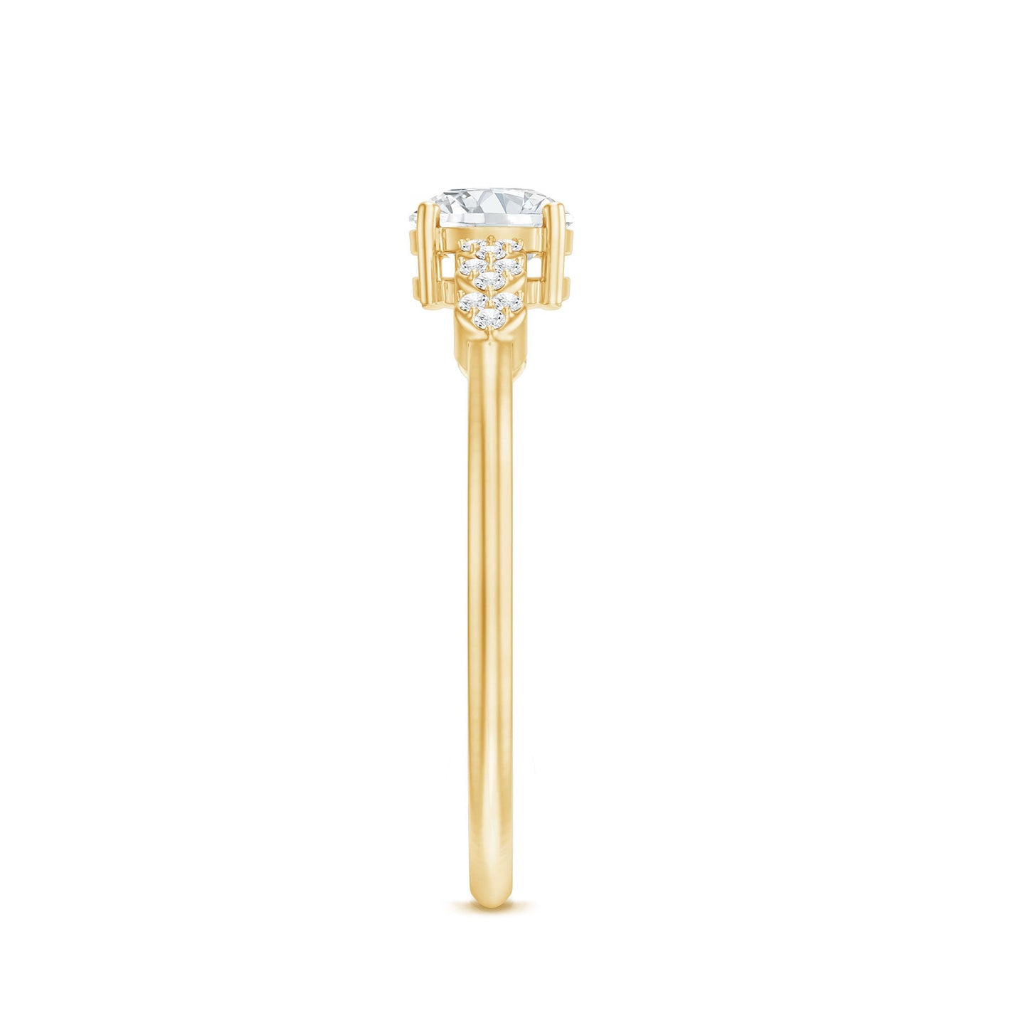 Certified 0.4 Carat Lab Grown Diamond Designer Engagement Ring