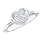 Certified Lab Created 0.5 Carat Heart Diamond Halo Engagement Ring