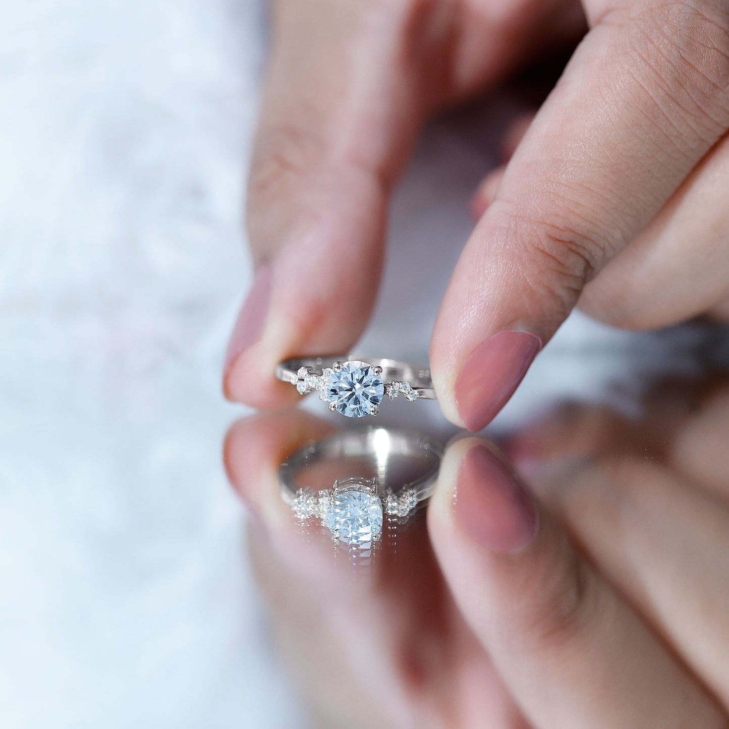 0.9 Carat Lab Grown Diamond Solitaire Engagement Ring