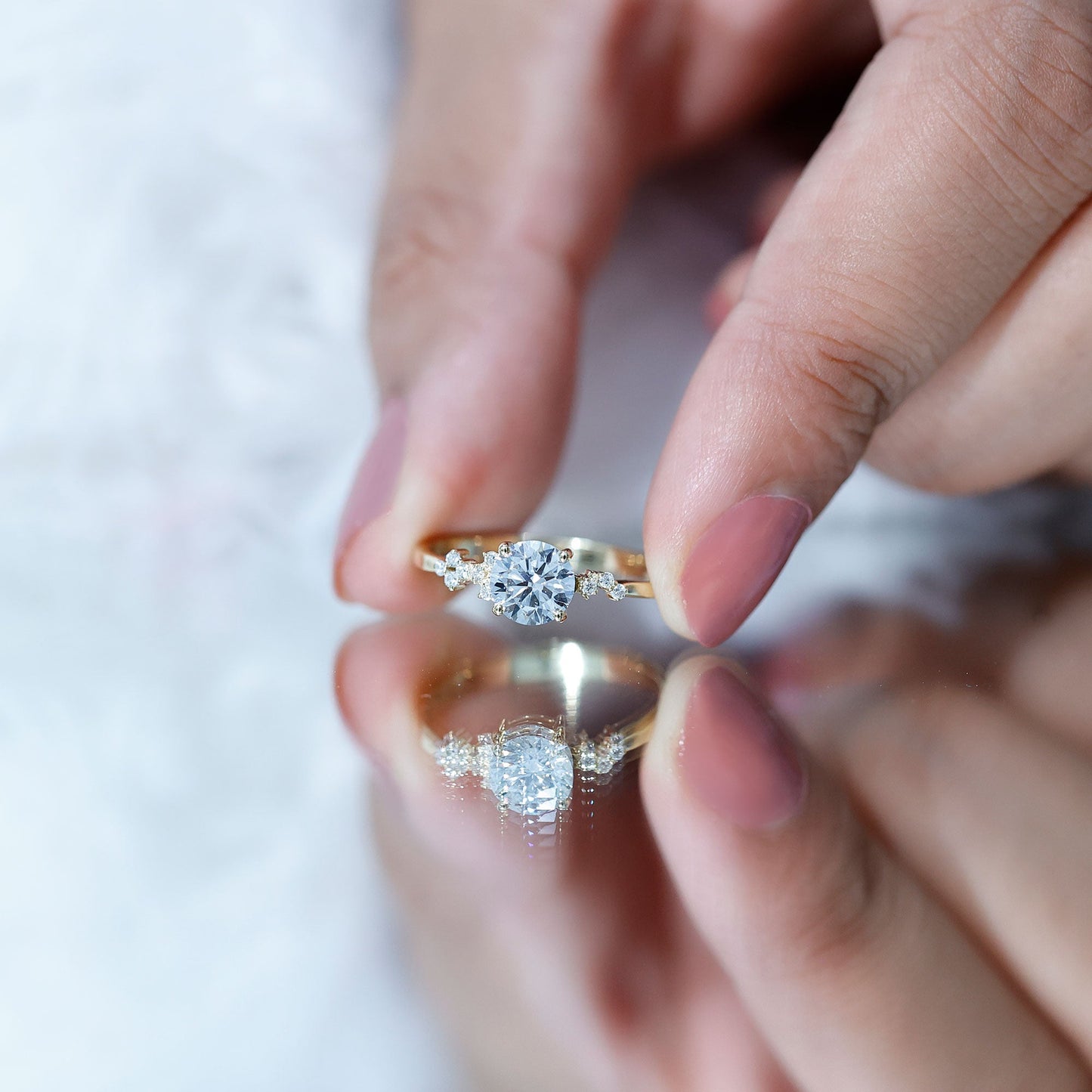 0.9 Carat Lab Grown Diamond Solitaire Engagement Ring