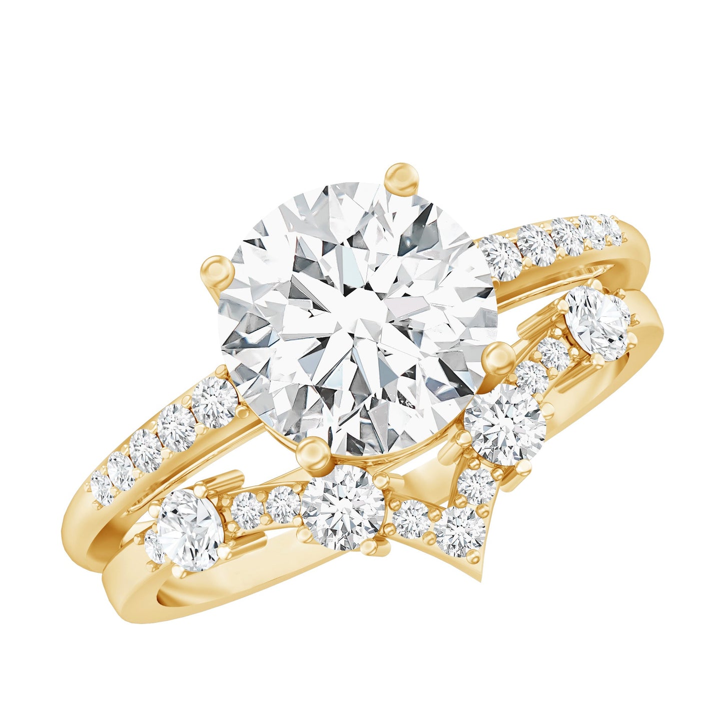 Certified Lab Grown Diamond Bridal Ring Set For Women