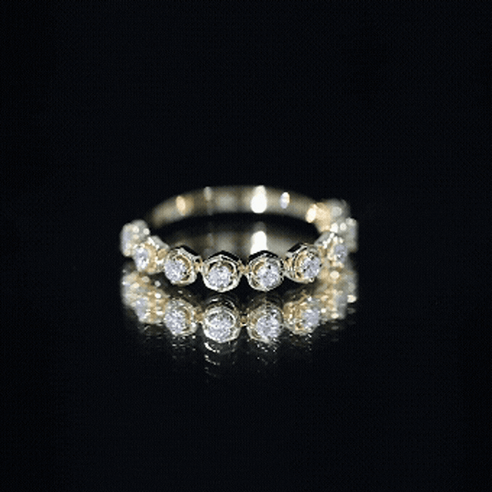 Certified Lab Grown Diamond Half Eternity Anniversary Ring
