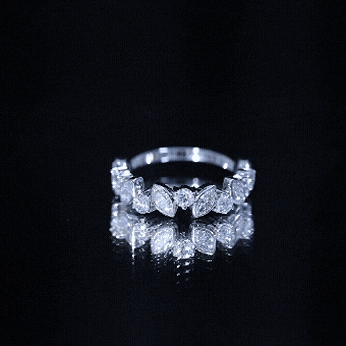 Certified Lab Grown Diamond Half Eternity Anniversary Ring For Women
