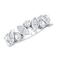 Certified Lab Grown Diamond Half Eternity Anniversary Ring For Women