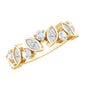 Certified Lab Grown Diamond Half Eternity Anniversary Ring For Women