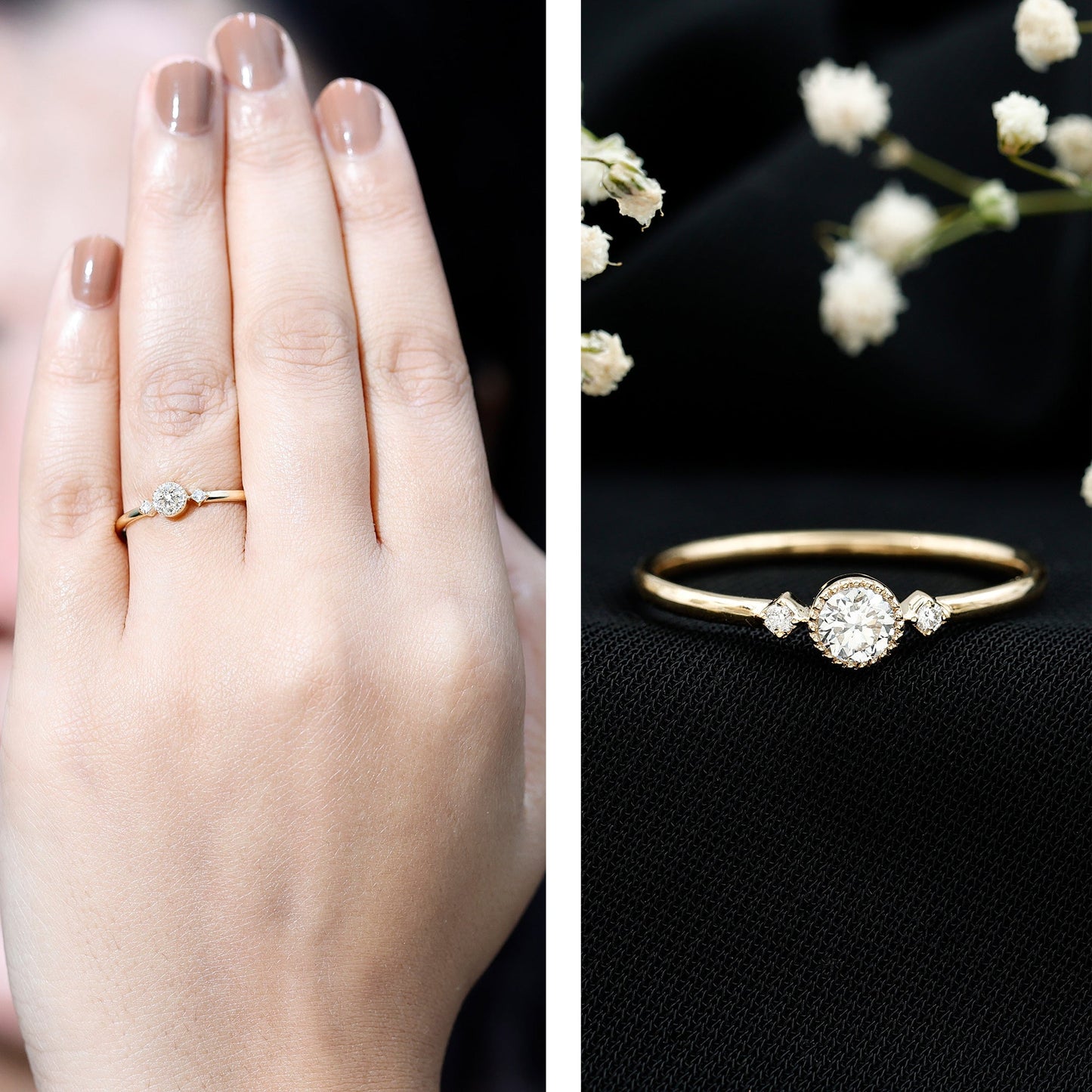Certified Lab Grown Diamond Solitaire Promise Ring