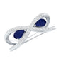 Real Pear Shape Blue Sapphire 2 Stone Engagement Ring with Diamond