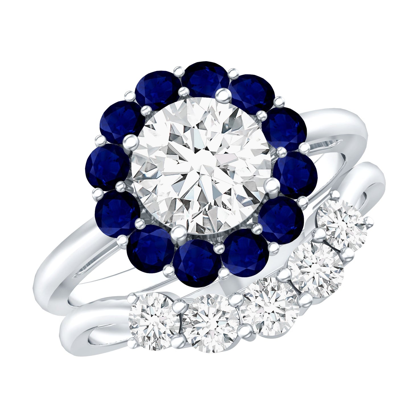 Certified 1.2 Carat Lab Grown Diamond Engagement Ring with Enhancer