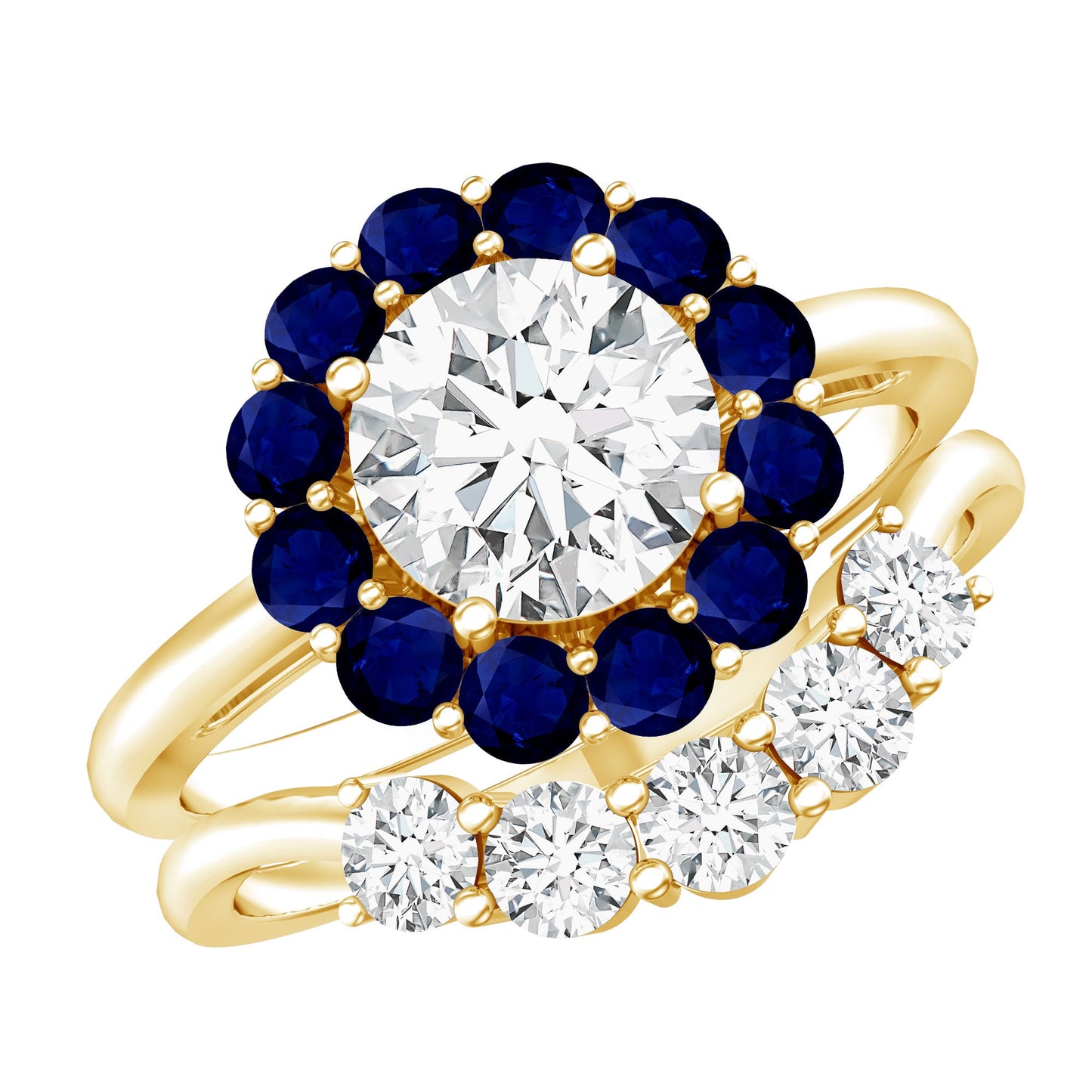 Certified 1.2 Carat Lab Grown Diamond Engagement Ring with Enhancer