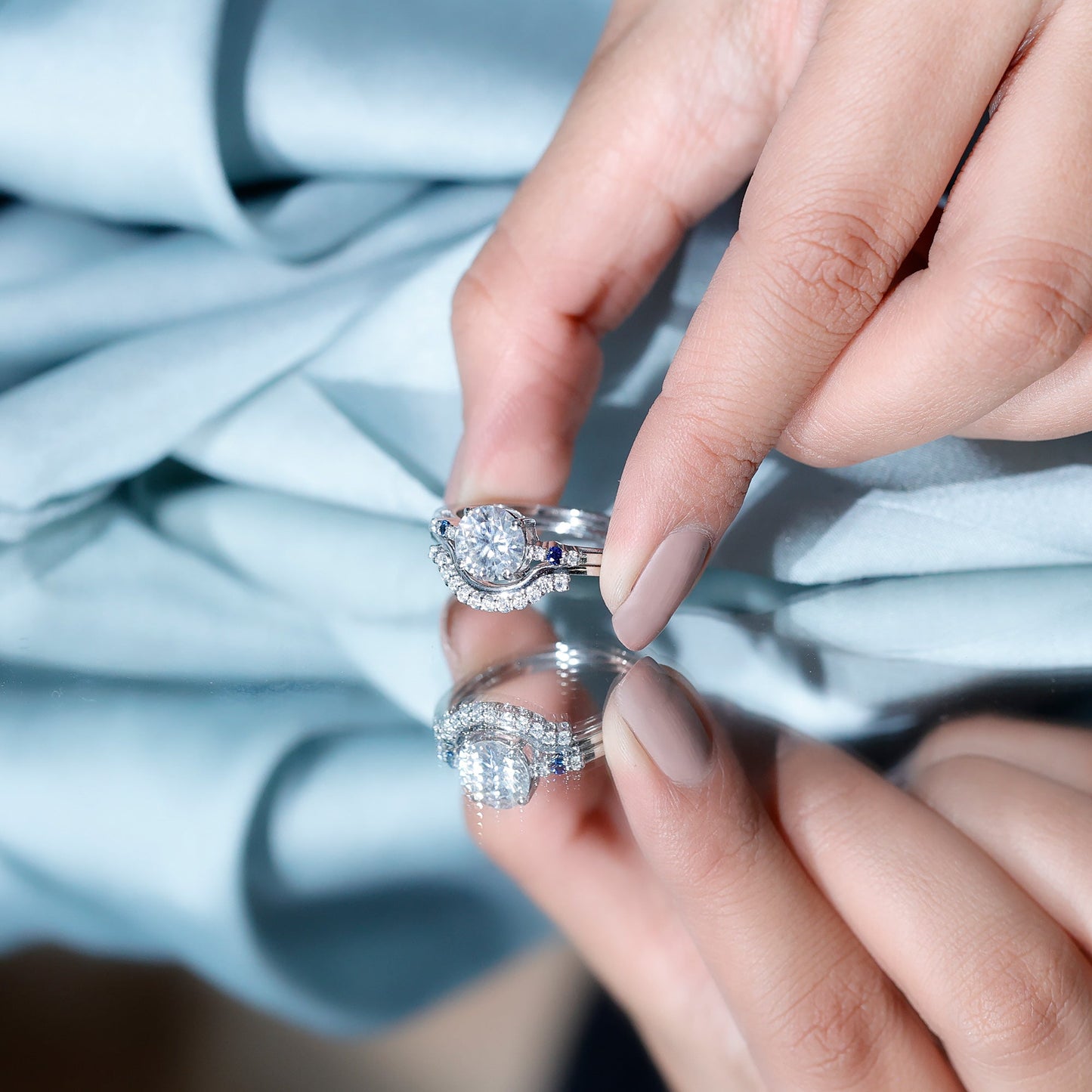 2 Carat Certified Lab Grown Diamond Engagement Ring With Wedding Band
