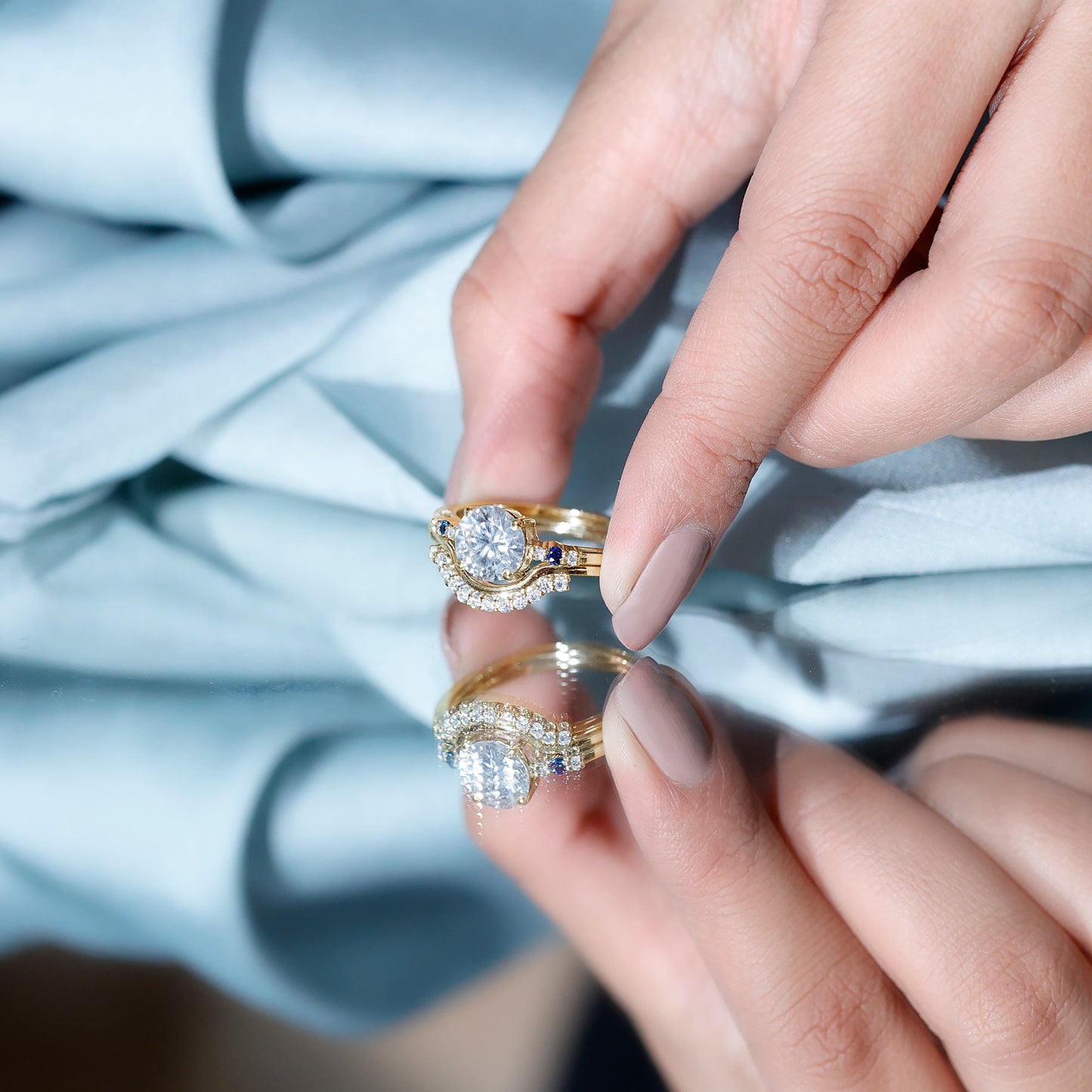 2 Carat Certified Lab Grown Diamond Engagement Ring With Wedding Band