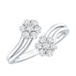 Certified Lab Grown Diamond Flower Wrap Engagement Ring