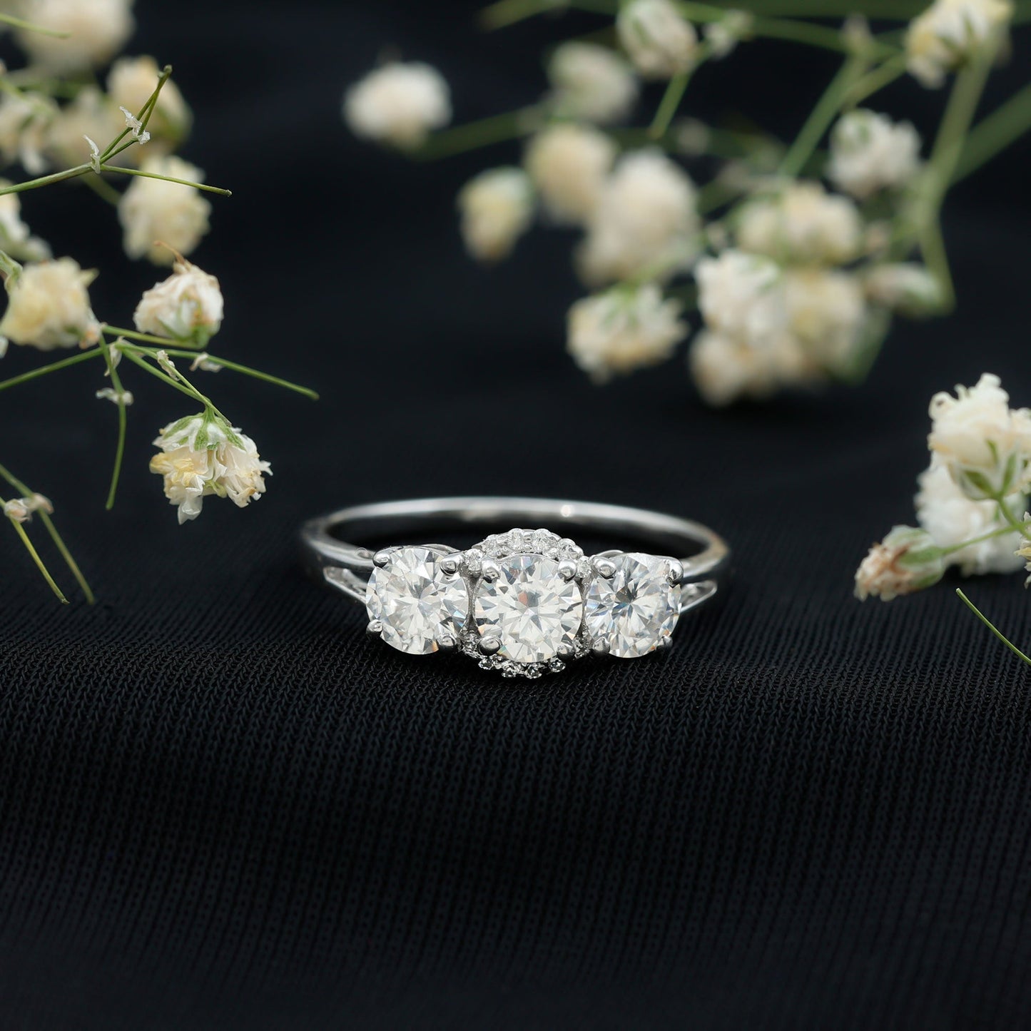 Certified Lab Grown Diamond Past Present Future Engagement Ring
