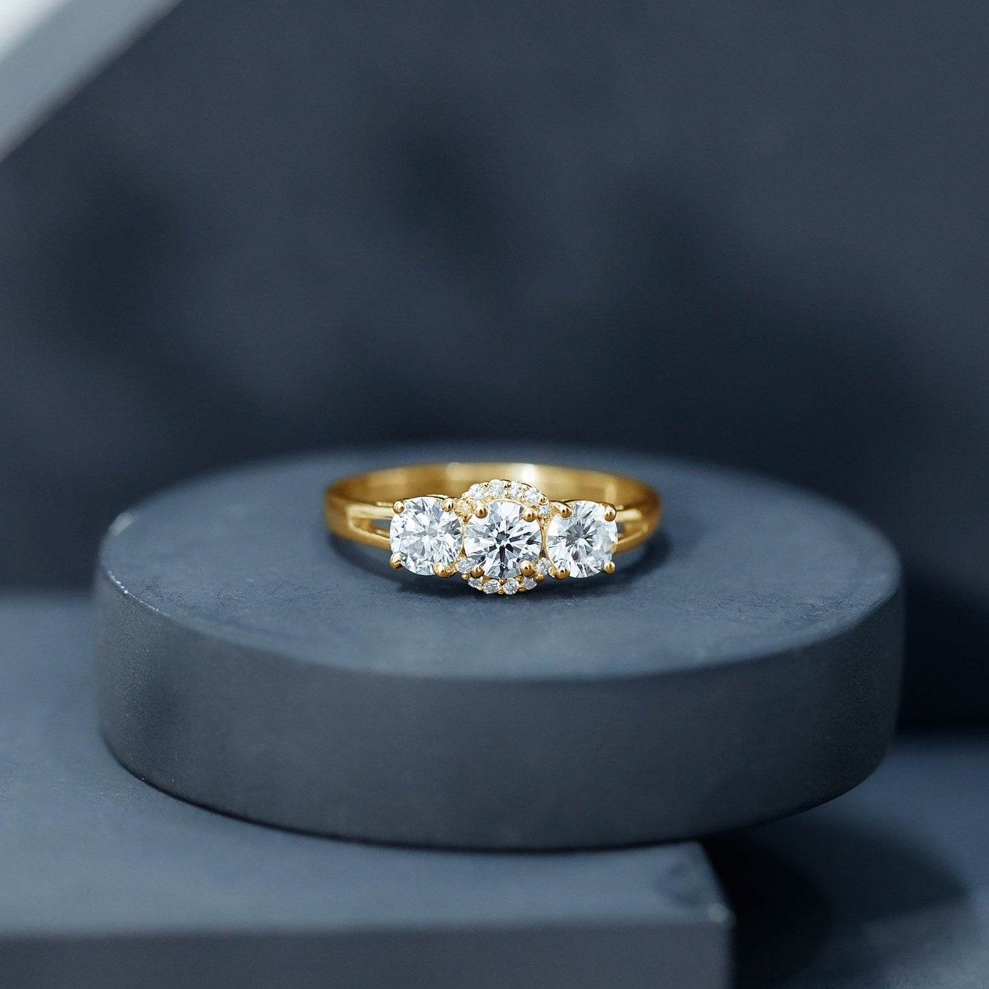 Certified Lab Grown Diamond Past Present Future Engagement Ring