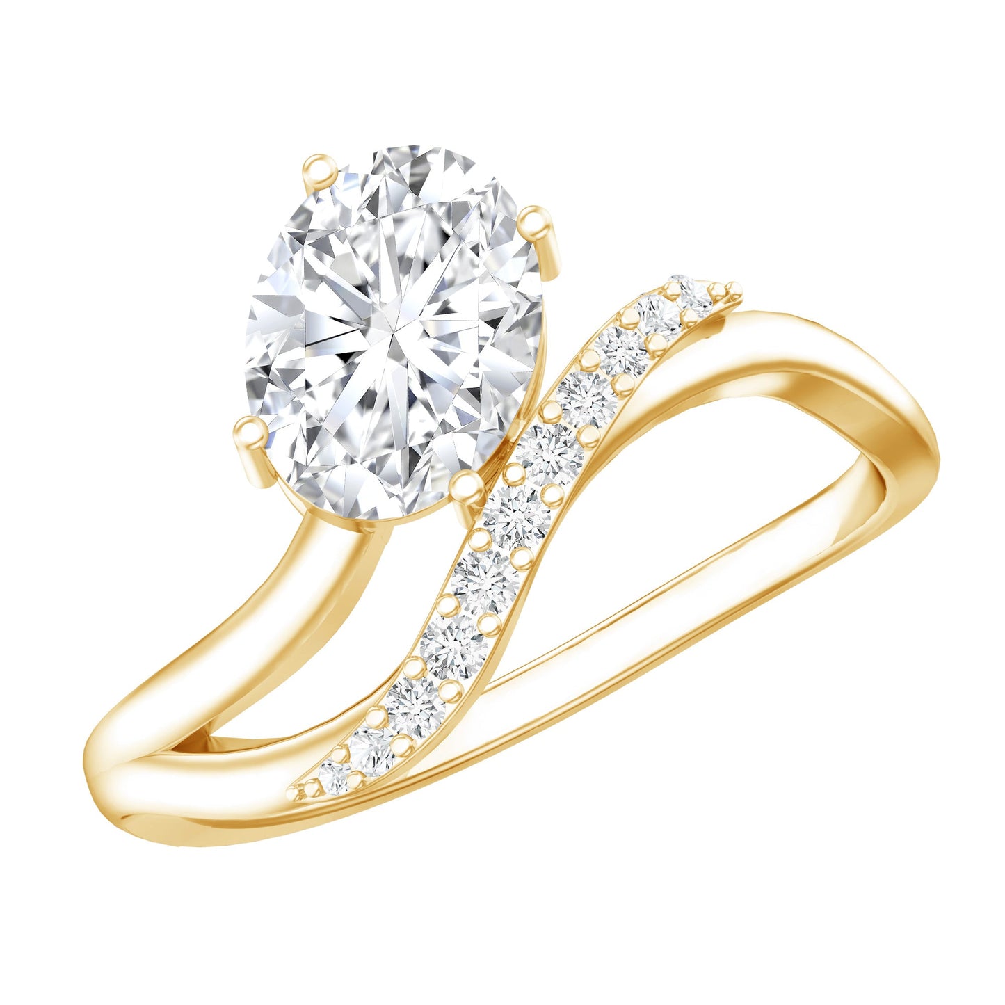 Certified 1.2 Carat Lab Grown Diamond Oval Engagement Ring For Women