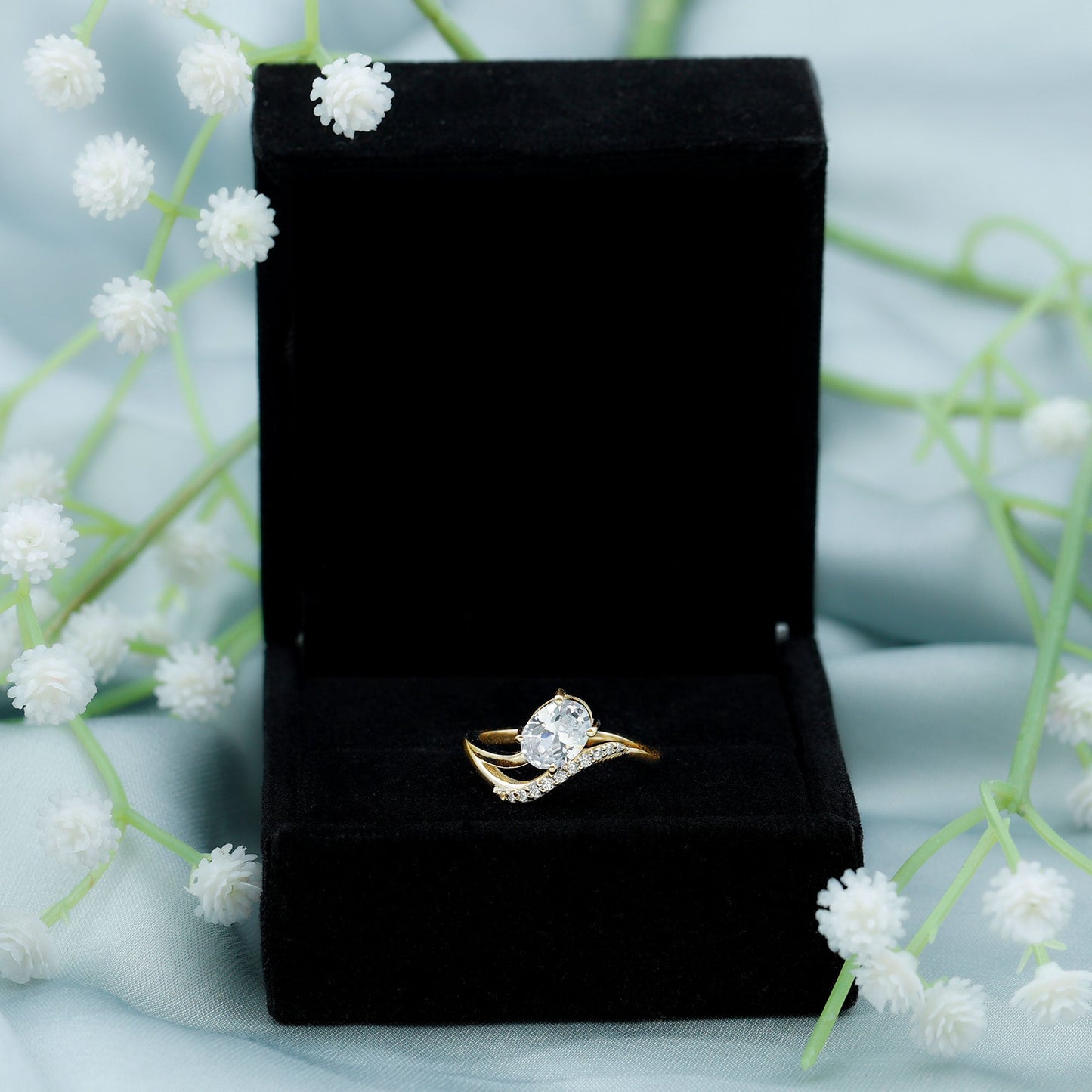 Certified 1.2 Carat Lab Grown Diamond Oval Engagement Ring For Women