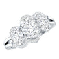 Certified Oval Lab Grown Diamond Three Stone Engagement Ring