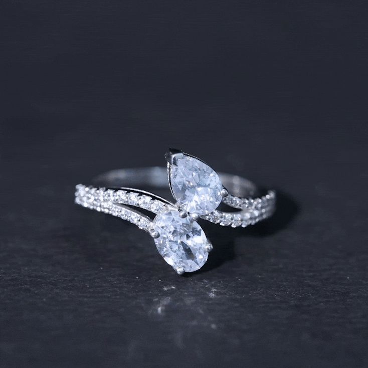 Certified Lab Grown Diamond Toi Et Moi Engagement Ring