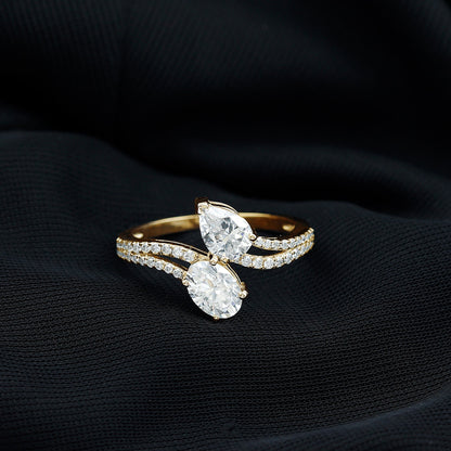 Certified Lab Grown Diamond Toi Et Moi Engagement Ring