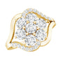 Certified Lab Grown Diamond Flower Statement Ring