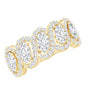 Certified Oval Lab Grown Diamond Designer Eternity Ring