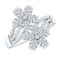 Certified Lab Grown Diamond Flower Engagement Ring For Women