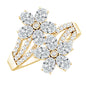 Certified Lab Grown Diamond Flower Engagement Ring For Women