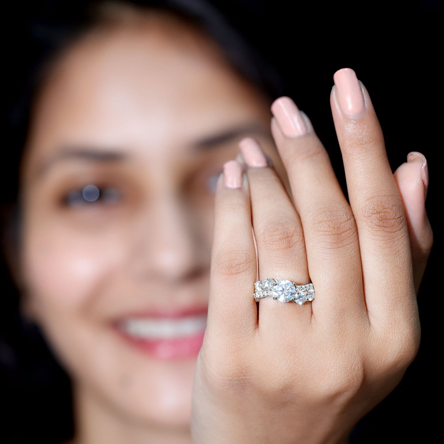 Certified Lab 1.2 Carat Round Diamond Designer Engagement Ring