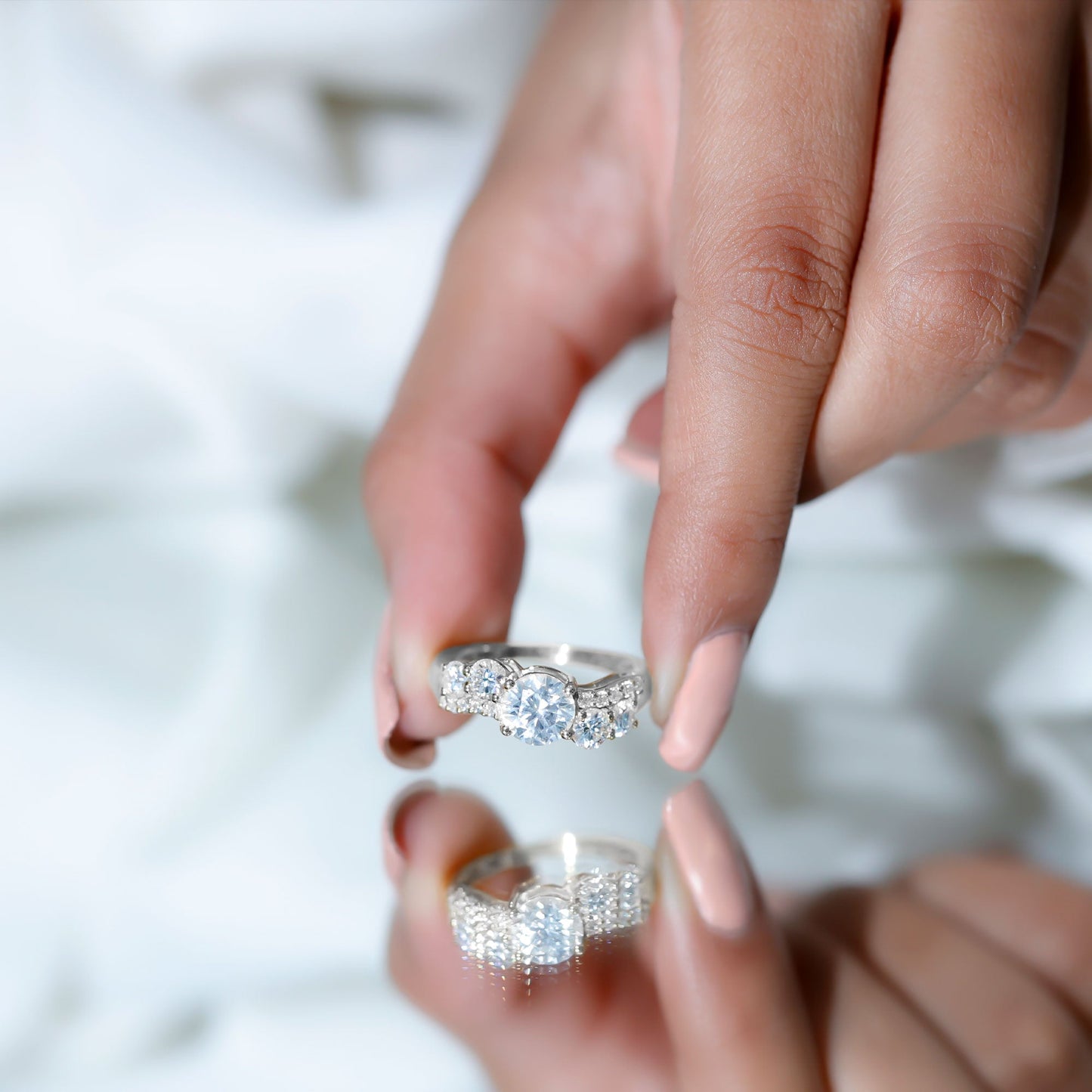 Certified Lab 1.2 Carat Round Diamond Designer Engagement Ring