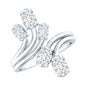 Certified Oval Lab Grown Diamond Designer Cocktail Ring