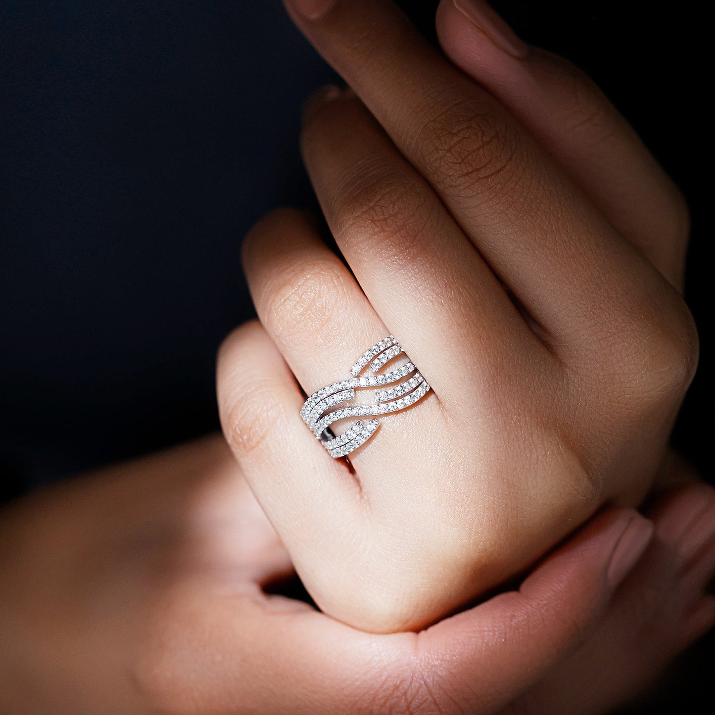 Certified Lab Grown Diamond Wide Wedding Band