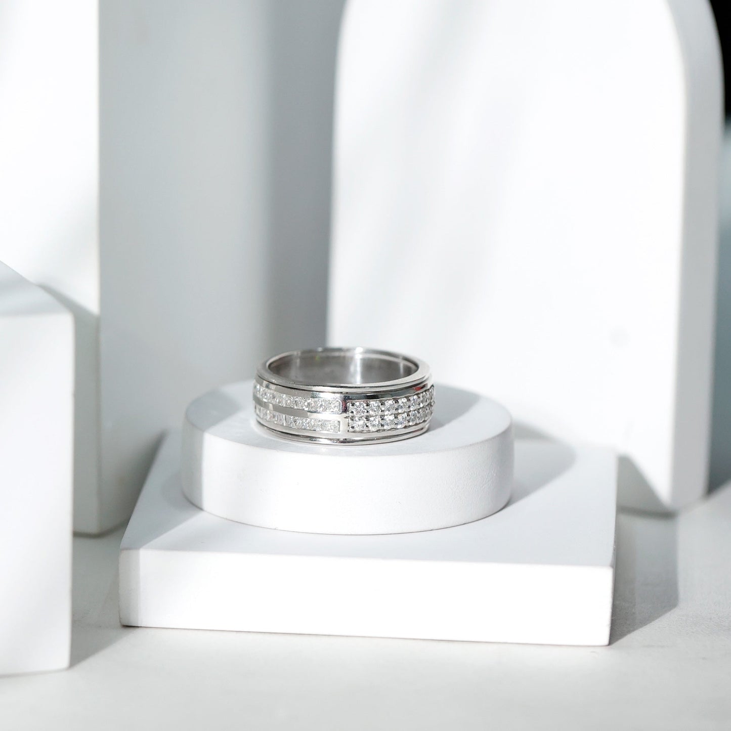 Certified Lab Grown Diamond Wide Wedding Band Ring