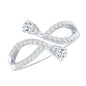 Certified Lab Grown Diamond 2 Stone Infinity Wedding Band