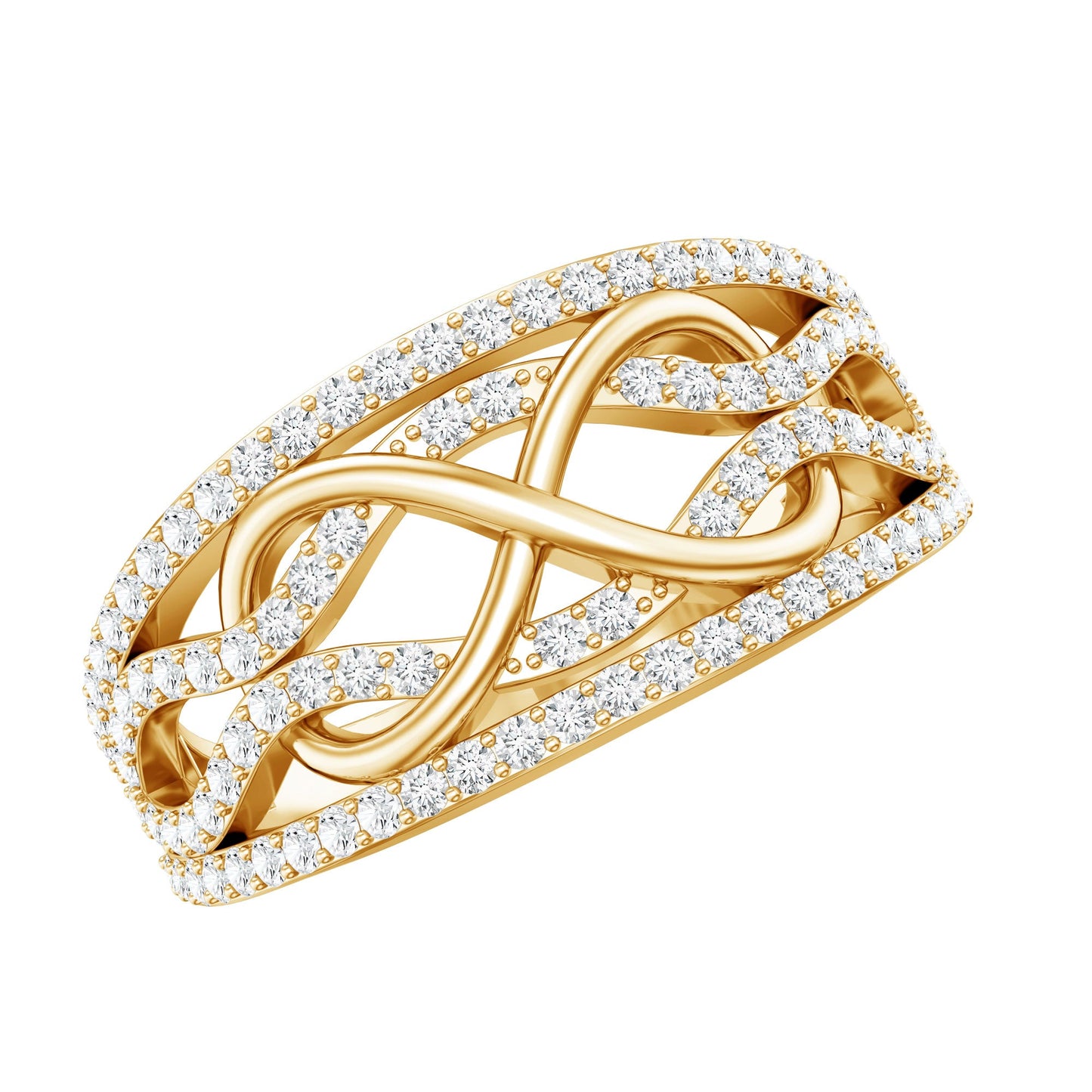 Certified Lab Grown Diamond Infinity Wedding Band Ring