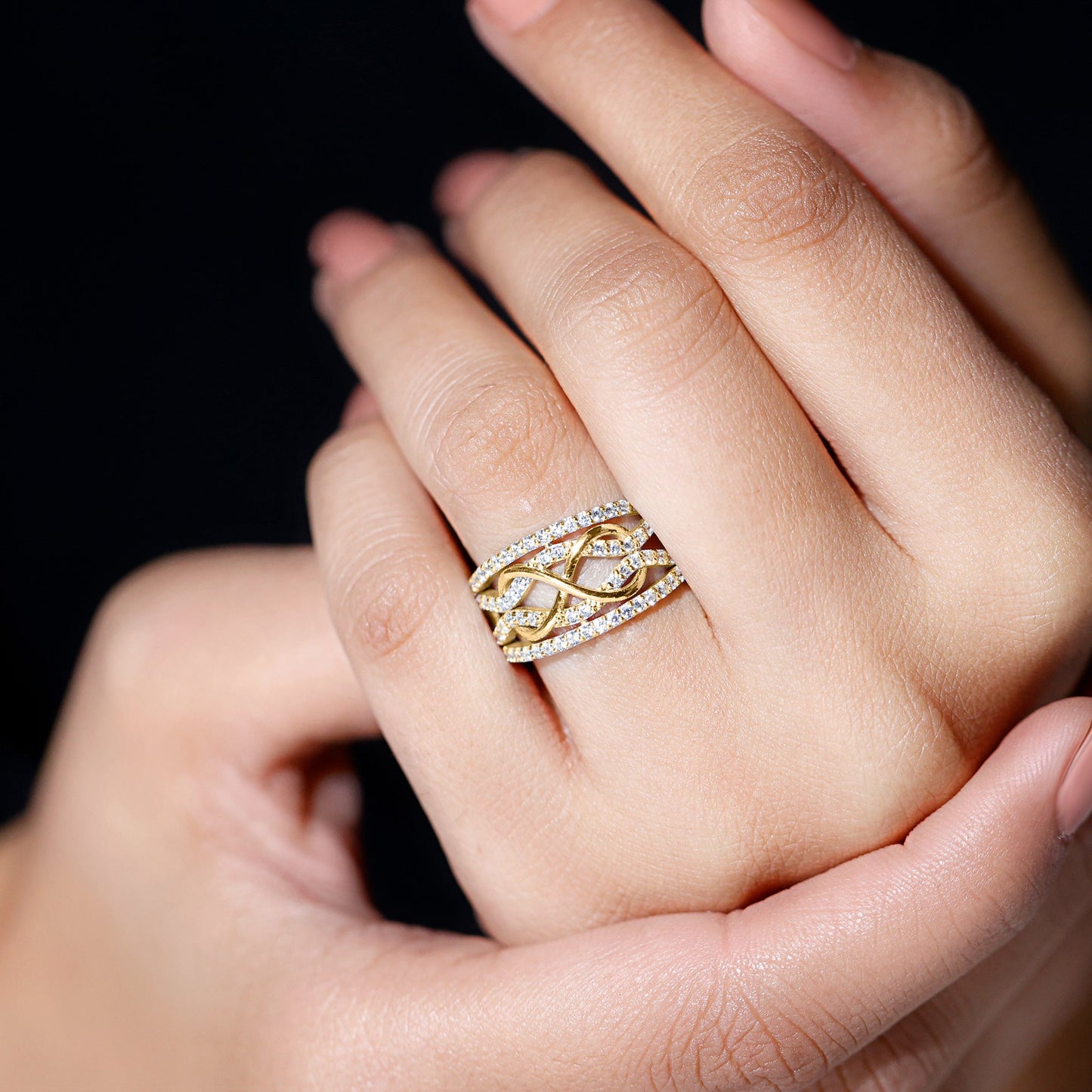 Certified Lab Grown Diamond Infinity Wedding Band Ring