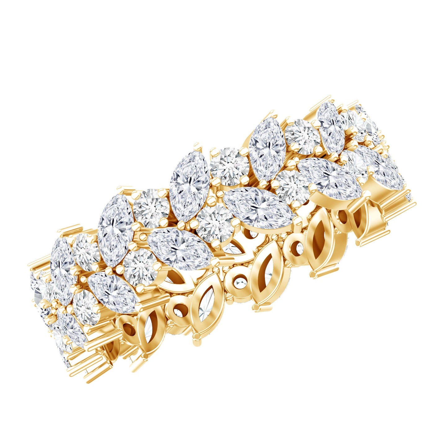 Certified Lab Grown Diamond Leaf Wedding Band