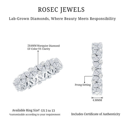 Certified Lab Grown Diamond Full Eternity Wedding Ring