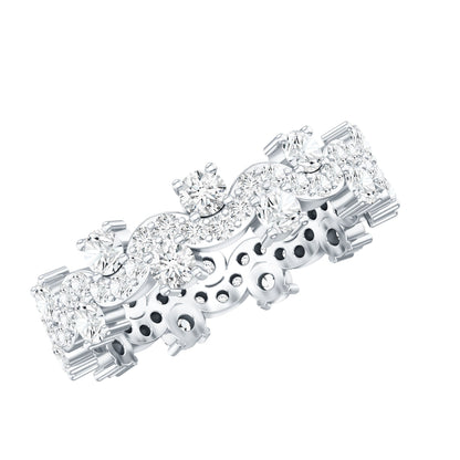 Certified Lab Grown Diamond Designer Wedding Eternity Ring