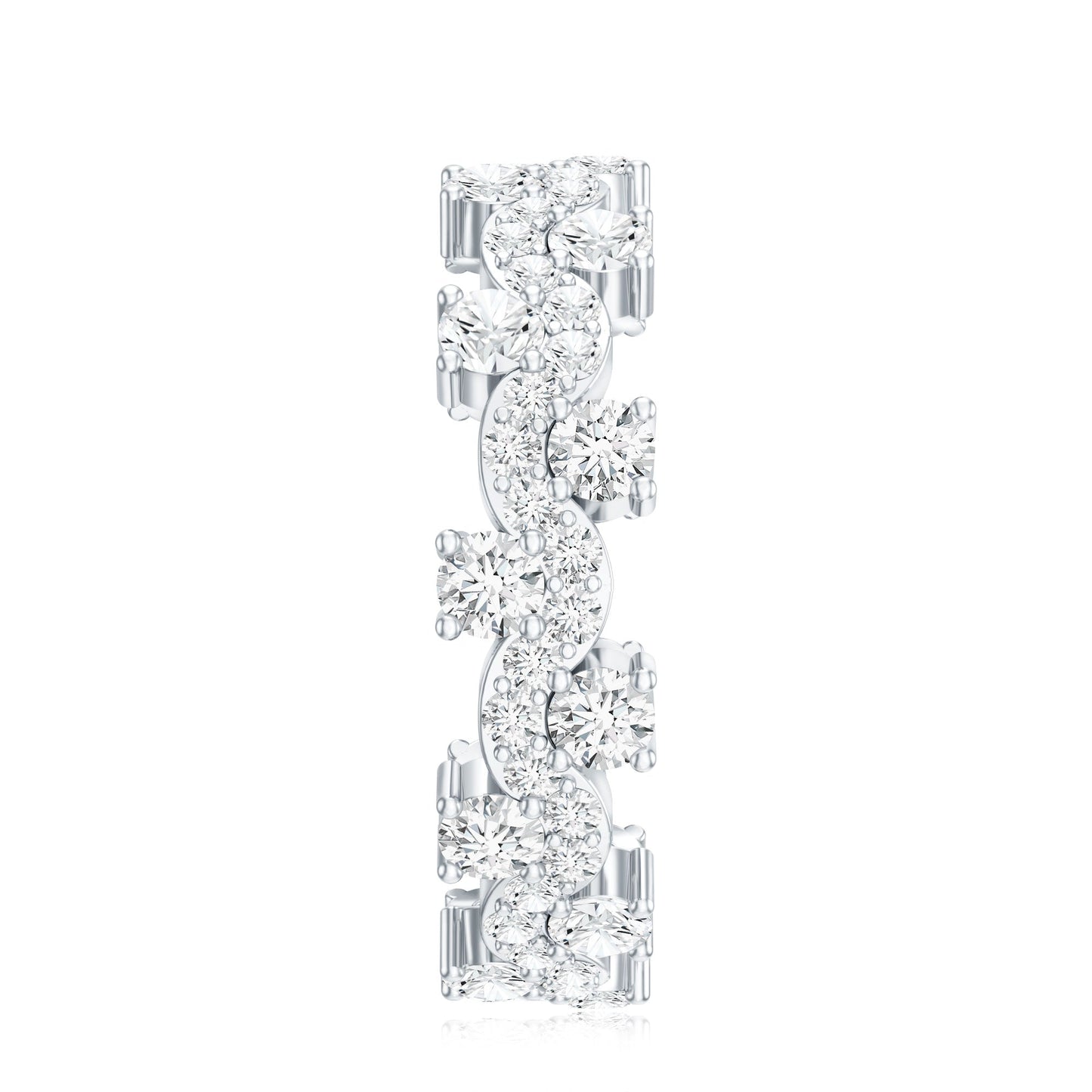 Certified Lab Grown Diamond Designer Wedding Eternity Ring