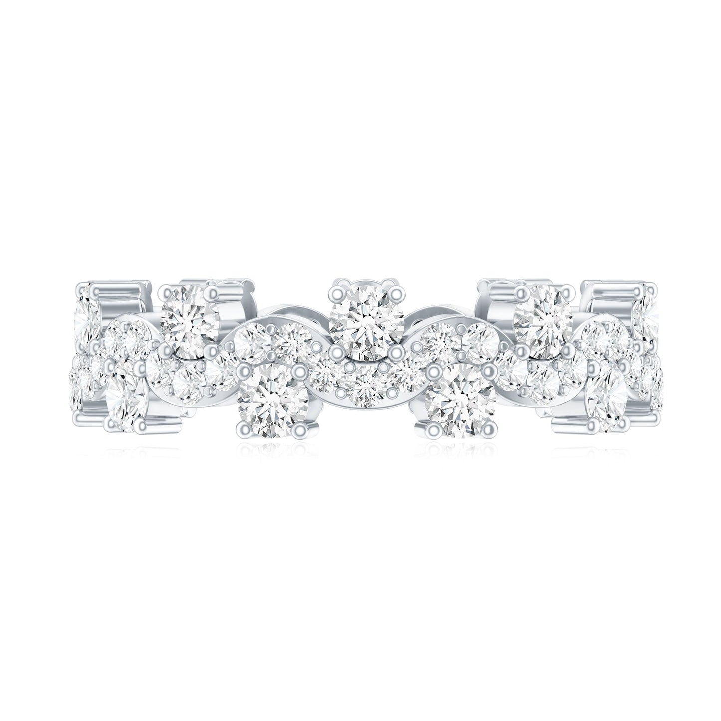 Certified Lab Grown Diamond Designer Wedding Eternity Ring