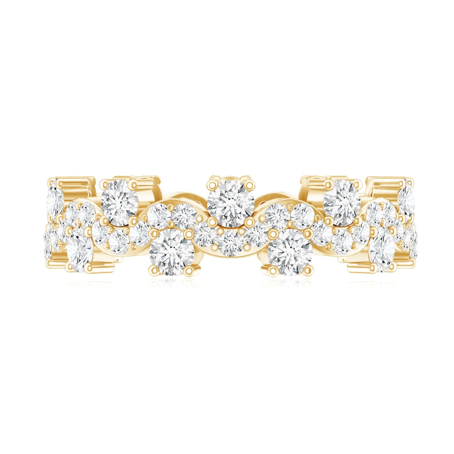 Certified Lab Grown Diamond Designer Wedding Eternity Ring