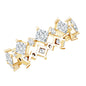 Certified Princess Cut Lab Grown Diamond Eternity Wedding Ring
