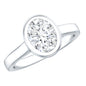 Certified 1 Carat Lab Grown Diamond Bezel Set Engagement Ring