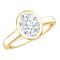 Certified 1 Carat Lab Grown Diamond Bezel Set Engagement Ring