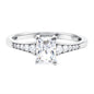 Brilliant Cut 1.7 Carat Lab Grown Diamond Emerald Cut Engagement Ring