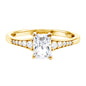 Brilliant Cut 1.7 Carat Lab Grown Diamond Emerald Cut Engagement Ring