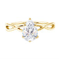 Lab Grown Diamond Pear Engagement Ring with Infinity Band