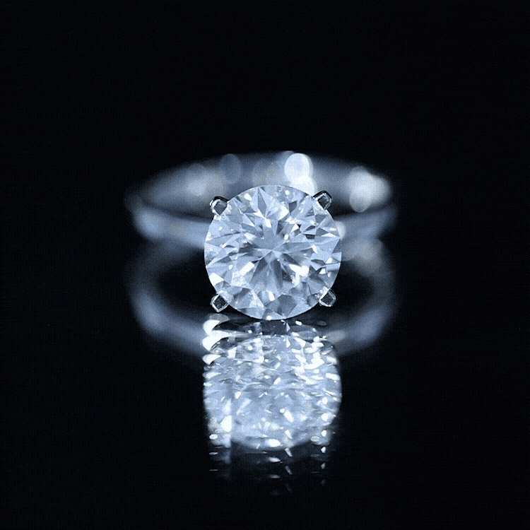 IGI Certified 3 CT Round Lab Grown Diamond Solitaire Engagement Ring