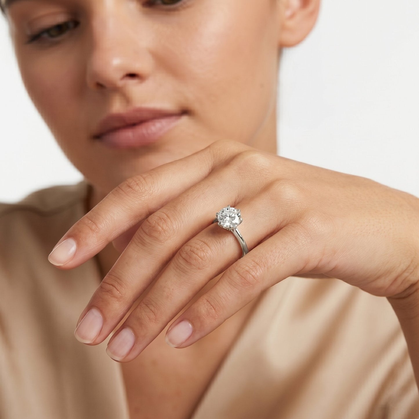 1 Carat Lab Grown Diamond Solitaire Engagement Ring with IGI Certificate
